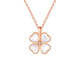 Dirholl light luxury 18k gold four-leaf clover necklace for women rose gold versatile clavicle chain birthday gift for wife and girlfriend 18k gold four-leaf clover necklace free engraving - ghostwriting greeting card - exclusive gift box