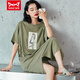 Cat Man (MiiOW) nightgown for women in spring and summer loose large size Korean version simple home clothes pajamas women long skirt summer 1105 M (recommended 80-100 Jin [Jin equals 0.5 kg])