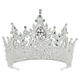 Shien 2023 Nouveau création en alliage perlé créatif en alliage en alliage grande couronne diadème de la mariée européenne et américaine accessoires de cheveux de mariage couronne blanc
