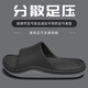Anshangfen Foot Arch Support Slippers for Men in Summer Uping 2025 Nouvelle maison intérieure EVA Sandales de salle de bain anti-odor non glissée EVA Black Grey 40-41 Convient pour 41-42 (longueur intérieure 260 mm)