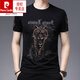 
Pier Cardin printed short-sleeved T-shirt for men in summer tiger head loose ice silk half-sleeved body mat for men thin ice-feeling T flagship official-826 double tiger M 165/ Suggested 95-120Jin[Jin equals 0.5 kg]