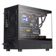 SAMA Xiaojinghong black MATX sea view gaming computer case 270 panoramic/double-sided glass/support 360 water cooling/9 fan positions/410mm long graphics card/U2+U3