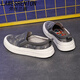 Lawesrenton Brand Trendy imprimé Chaussures pour hommes 2025 Été Nouveaux mocassins respirants Chaussures décontractées polyvalentes Grey Fan Fan 39