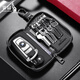 Kangaroo Key Sac Men's Cuir Mini Key Protection Case de cartes de cartes clés de voiture NOUVEAU SAG CARD SAG INTÉGRÉ SAG NOIR.
