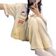 ZIPJBX可爱凯蒂猫三件套装睡衣女夏季ins薄款短袖休闲家居服可外穿 套WZL1483【三件套装】 M 【建议80-100斤】