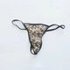 
Men's U-convex large bag thong GAY personality nightclub cover bagless sexy t-trousers low waist hollow black