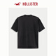 
HOLLISTER25 summer new American retro couple heavyweight cotton T-shirt men's and women's KI323-5012 black print S (175/92A)
