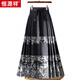 Hengyuanxiang New Chinese Style Horse Face Skirt Women's Summer Slimming Temperament 2025 New One Piece Long Skirt Hanfu Pleated Skirt 9888 Blue One Size