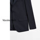 Massimo Dutti autumn new product 2025 men's smart commuter style gentleman wool blended suit jacket 03502502 Navy blue 46 (175/92A) size is small