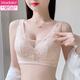 莫代尔女士内衣女背心式文胸无钢圈薄款大码大胸显小聚拢调整胸罩女夏季 浅卡其+浅卡其 95C 42