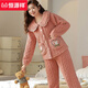 Hengyuanxiang pajamas for women in winter coral velvet Korean version of student warmth plus velvet thickened ladies autumn and winter two-piece set home clothing B683# deep purple rabbit M [recommended 80-100Jin [Jin equals 0.5 kg] can be worn]