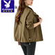 
Playboy (PLAYBOY) Women's Casual Short Jacket 2025 Spring and Autumn New Small Middle-aged Mother Loose and Fashionable Short Trench Coat Khaki M Suitable (90-115Jin [Jin equals 0.5 kg])