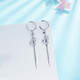 CHINA GOLD platinum tassel fish scale gourd earrings as a gift for your girlfriend, about 4.57g