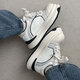 
Graffiti niche design sense board shoes for women ins trendy 2025 spring and summer new color-blocking thick-soled height-enhancing casual sports shoes Panda color [upgraded wear-resistant film] 37