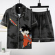 Ukuhpk Summer Pyjamas Men's Men's Short à manches à manches courtes de grande taille de vêtements décontractés de grande taille de dessin animé 3271 # [haute qualité] M norme (High 165100Jin [Jin est égal à 0,5 kg]))