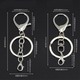 Hanging plated alloy lobster buckle key ring 8-shaped buckle chain four-piece key chain diy jewelry accessories key pendant silver 8+ dragon