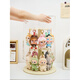 Japanese unprinted blind box storage display stand rotating DIY stage labubu bubble figure Mart transparent dustproof 1*1*1cm Default value Default value Small rotating box 1 piece