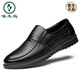 Zapatos de cuero de pájaros carpinteros zapatos para hombres de cuero genuino nuevo estilo formal ropa de primavera transpirable casualidad anti-slip de mediana edad y anciana zapatos de papá negros 9922 modelo 37 de cuero estándar talla