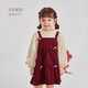 JELLYBABY three-dimensional bow fake two-piece high-end autumn new children's dress girl's skirt princess dress fashionable