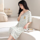 Camislo modal de verano Mujer Summer's 2025 Nuevo seda modal de seda de hielo Modal La sensación fría de manga corta se puede usar fuera de la ropa del hogar Vestido de pijama 13297 m 80-100Jin [Jin equivale a 0.5 kg] entregados antes de las 4 pm en el mismo día