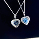 HEEKAIYI Heart of the Ocean Necklace Women's Aquamarine Luxury Jewelry Chinese Valentine's Day Birthday Gift for Wife and Girlfriend Heart of the Ocean Necklace (Main Stone Approximately 1 Carat)