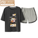 Pajamas modal Coton d'été pour femmes mignonnes mignons à manches courtes à manches courtes à manches courtes à manche à manches coréennes à la mode et à la maison d'été des vêtements blancs off-blanc 6621 m (recommandé 75-95jin [Jin est égal à 0,5 kg]))