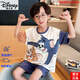 Disney Brand High-End-Kinderpyjamas-Jungen Sommer Pure Cotton Thin Cartoon Spider-Man Big Boy Baby Baby Kurzärärmig Kuss offizielles Flaggschiff XY-1047 Iron Man's Code [High 140-150 cm] Alle Größe