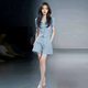 忻依美时尚气质西装套装女2025夏季新款洋气显瘦V领上衣阔腿裤两件套 粉色【短袖长裤】 M 【体重101-110斤】
