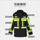 AERZ Светоотражающий плащ и дождевики Комплект Зимний утолщенный пуховик Дорожный дежурный пост Гвардии Дорожно-спасательный морозостойкий костюм Плащ + дождевики (шелковая хлопчатобумажная подкладка) M
