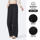 Camel (Camel) Pantalones de mujer de algodón de algodón de algodón recto de otoño de cintura alta C25carlg018 Phantom Black L
