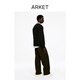 ANKET MEN'S WEOLLE WOLLE MIGELEKTEN CLASSIGKEIT LANGELEVE V SALTE MORK MILGAN HALL HAST NEUER STYLE 1268183005 Schwarz M 175/100a