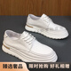TOP GLORIA休闲鞋男2025夏季新款头层牛皮透气轻便软底休闲板鞋百搭低帮鞋潮 棕色 【头层软牛皮】 38 【皮鞋码】