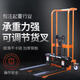 Manual mini forklift small household raised truck stacker hydraulic transport pallet truck manual stacker universal fork 200KG raised 0.9M with brake