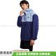 KOLON SPORT拼色连帽防风风壳长袖夹克外套男女紫蓝色休闲百搭舒适简约 紫蓝色 XS