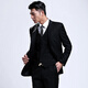 Shanghai-style Haoyu suit men's business formal suit, high-end professional wear jacket, groom's wedding dress, groomsmen's suit, A version black two-button suit + trousers XL (175) 55-65 kg