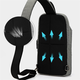 Chest bag for men's one-shoulder crossbody bag for chest trendy multifunctional sports and casual small cross bag lightweight cross bag new product ink black X1049