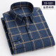 Primavera nueva camisa a cuadros puro a cuadros de algodón de manga larga para hombres suéter de papá de mediana edad camisa espesa de algodón 18-686 l 40