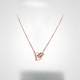 Junpo IDo18K gold diamond necklace rose gold letter pendant light luxury simple versatile clavicle chain Valentine's Day gift as shown in the picture