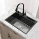 TLXT ultrasonic sink dishwasher multi-function intelligent cleaning machine kitchen integrated 304 stainless steel vegetable pool Black King Kong ultrasonic + purification double trough 12048 digital display
