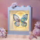 LOZ (LOZ) Butterfly Flower Language Diy Building Photo Frame photo Romantic Creative Dream Ornement Girl Valentin pour la fête d'anniversaire Gift 1283 / Christmas Tree-Three-Dimensional Painting