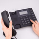 Deli 13567 telephone, business office and home horizontal telephone, landline battery-free, large button, black, 1 unit