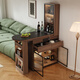 Ouyue light luxury slate solid wood retractable bar table dining table wine cabinet integrated home living room customizable sofa partition side cabinet slate bar + upper cabinet 0.8m