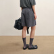 
LESS [Same Model in Shopping Mall] 2025 Autumn New Wool Straight Casual Shorts 2P7E17060 031 Dark Gray XS