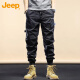 Jeep (Jeep) Pantalones casuales de hombres auténticos americanos 2025 Summer NUEVO FUNCIONES DE APLICACIÓN PIES PIES NEGROS 679 NEGRO [Jeep Oficial] 28