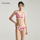 Calvin Klein【节日礼物】CK内衣女士可抽取垫轻运动工字美背背心文胸QP2856O FVC-白色桃心 S
