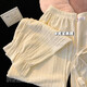 
Sangqin spring and autumn style pajamas with chest pads for women in summer short-sleeved three-piece set 2025 new long-sleeved trousers home clothes 9923 pink [with chest pads] M [Suggested to wear weight 80-100 Jin [Jin equals 0.5 kg]]