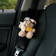 Choose cute bear car seat belt shoulder guard cover car safety belt handle cover anti-sliding car doll decoration products for women blue plaid + little blue bear [two sets]