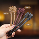 Beautiful sandalwood hairpins for ladies, antique style hairpins, hairpins, double hairpins, Valentine's Day birthday gifts for girlfriends, black sandalwood double hairpins for money + hard shell packaging