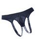 TTPMER men's sexy underwear breathable underwear mesh transparent thong tight sexy gay shorts U convex black one size (85-155)