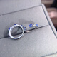 YIBIY2025 latest natural Sri Lanka sapphire ear buckle 925 silver gold plated 3*4MM sapphire ear jewelry